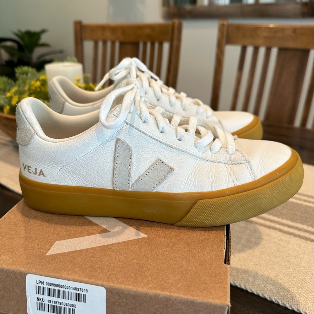 Veja Campo Sneakers in White and Natural
